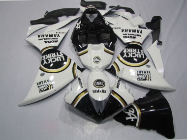 Discount 2009-2011 Black White Lucky Strike Yamaha YZF R1 Motorcycle Fairings Kits UK