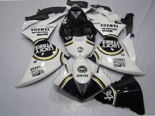 Discount 2009-2011 Black White Lucky Strike Yamaha YZF R1 Motorcycle Fairings Kits UK Discount 2009-2011 Black White Lucky Strike Yamaha YZF R1 Motorcycle Fairings Kits UK