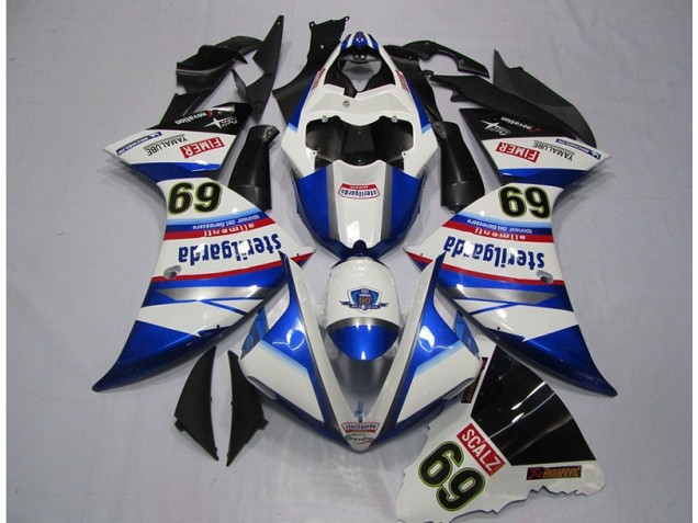 Discount 2009-2011 White Blue Sterilgarda SCALZ 69 Yamaha YZF R1 Motorcycle Replacement Fairings UK Discount 2009-2011 White Blue Sterilgarda SCALZ 69 Yamaha YZF R1 Motorcycle Replacement Fairings UK