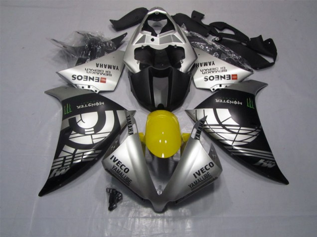 Discount 2012-2014 Black Silver Iveco Yamalube Monster Yamaha YZF R1 Motor Bike Fairings UK Discount 2012-2014 Black Silver Iveco Yamalube Monster Yamaha YZF R1 Motor Bike Fairings UK