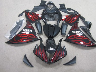 Discount 2012-2014 Black Red Flame Yamaha YZF R1 Motor Fairings UK