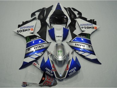 Discount 2012-2014 Blue White IVECO Yamaha YZF R1 Motorcylce Fairings UK