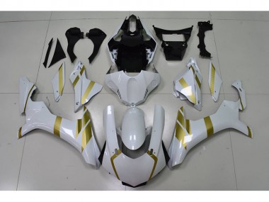 Discount 2015-2019 White with Gold Decal Yamaha YZF R1 Motor Fairings UK