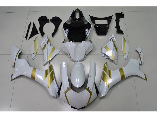 Discount 2015-2019 White with Gold Decal Yamaha YZF R1 Motor Fairings UK Discount 2015-2019 White with Gold Decal Yamaha YZF R1 Motor Fairings UK