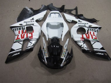 Discount 1998-2002 White Black Fiat Yamaha YZF R6 Motorbike Fairing Kits UK