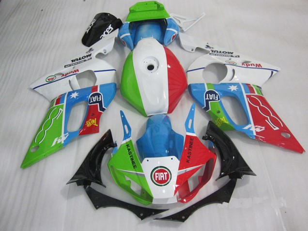 Discount 1998-2002 Blue Red Fiat Kastinee Yamaha YZF R6 Motorcycle Fairings Kit UK Discount 1998-2002 Blue Red Fiat Kastinee Yamaha YZF R6 Motorcycle Fairings Kit UK