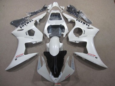 Discount 2003-2005 White with Black Decal Yamaha YZF R6 Bike Fairings UK