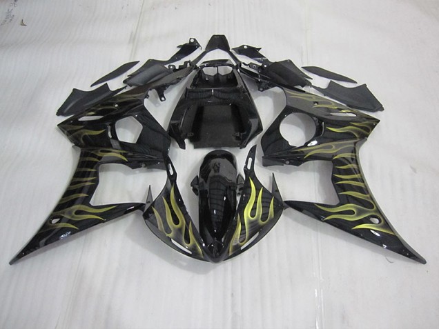 Discount 2003-2005 Black with Yellow Flame Yamaha YZF R6 Motorcycle Bodywork UK Discount 2003-2005 Black with Yellow Flame Yamaha YZF R6 Motorcycle Bodywork UK