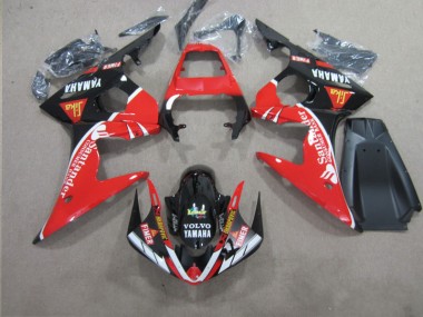 Discount 2003-2005 Red Black Santander Yamaha YZF R6 Motorcycle Replacement Fairings UK