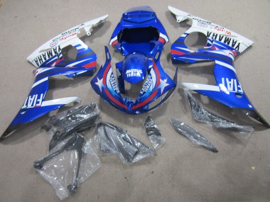 Discount 2003-2005 Blue White Motul Fiat Yamaha YZF R6 Motorcylce Fairings UK