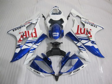 Discount 2006-2007 Blue White Fiat Yamaha YZF R6 Motorcyle Fairings UK