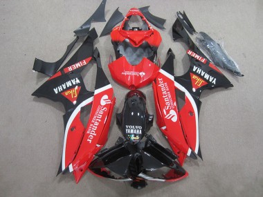 Discount 2008-2016 Black Red White Santander Yamaha YZF R6 Bike Fairings UK