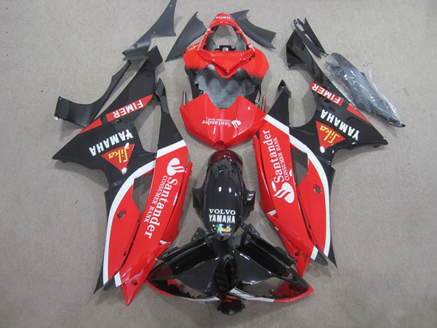 Discount 2008-2016 Black Red White Santander Yamaha YZF R6 Bike Fairings UK Discount 2008-2016 Black Red White Santander Yamaha YZF R6 Bike Fairings UK